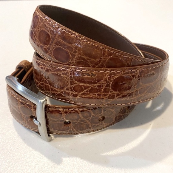 W. KLEINBERG Glazed Alligator Belt - Picture 2 of 10